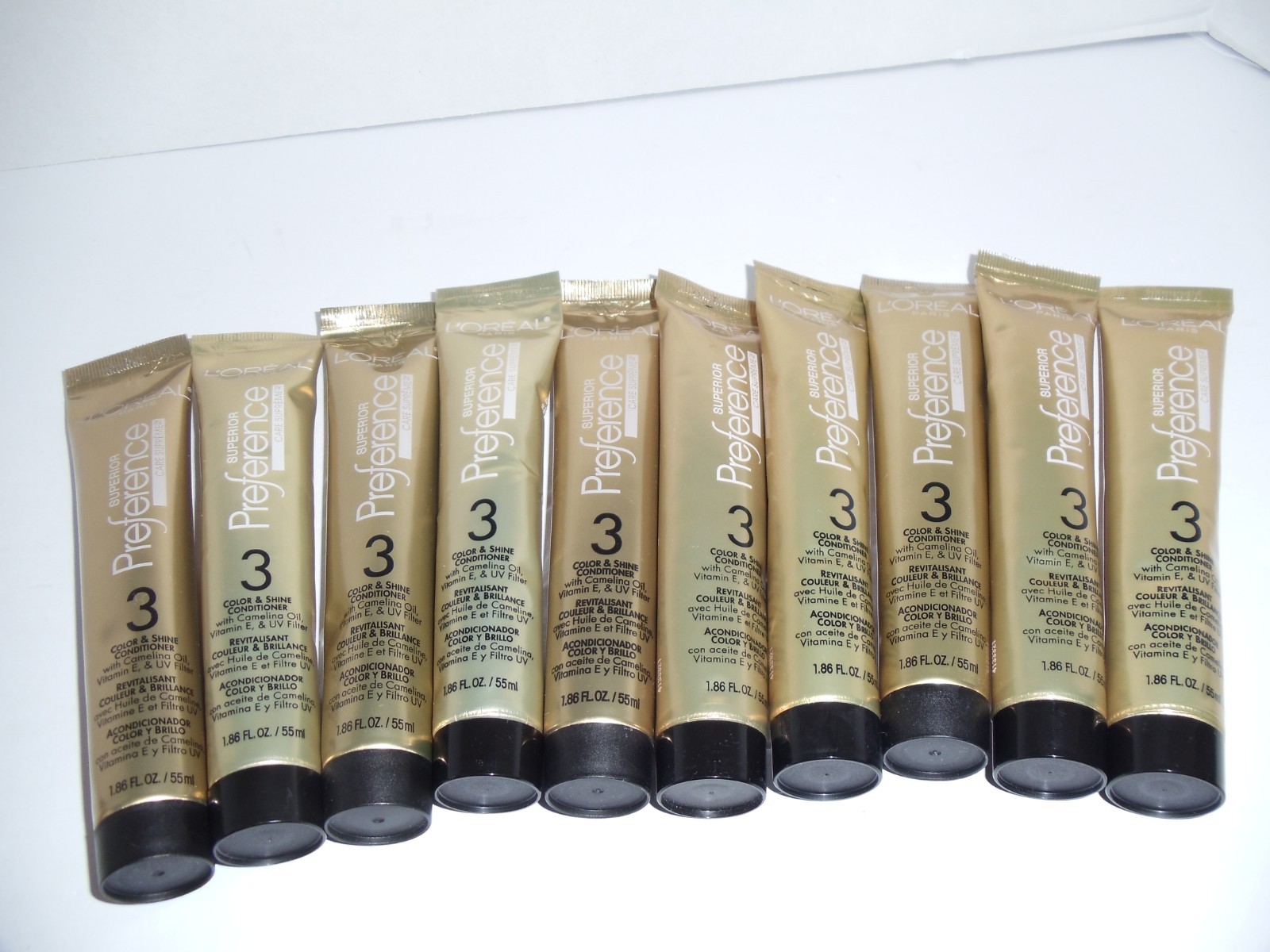 L'OREAL SUPERIOR PREFERENCE CARE SUPREME COLOR & SHINE CONDITIONER LOT OF 10