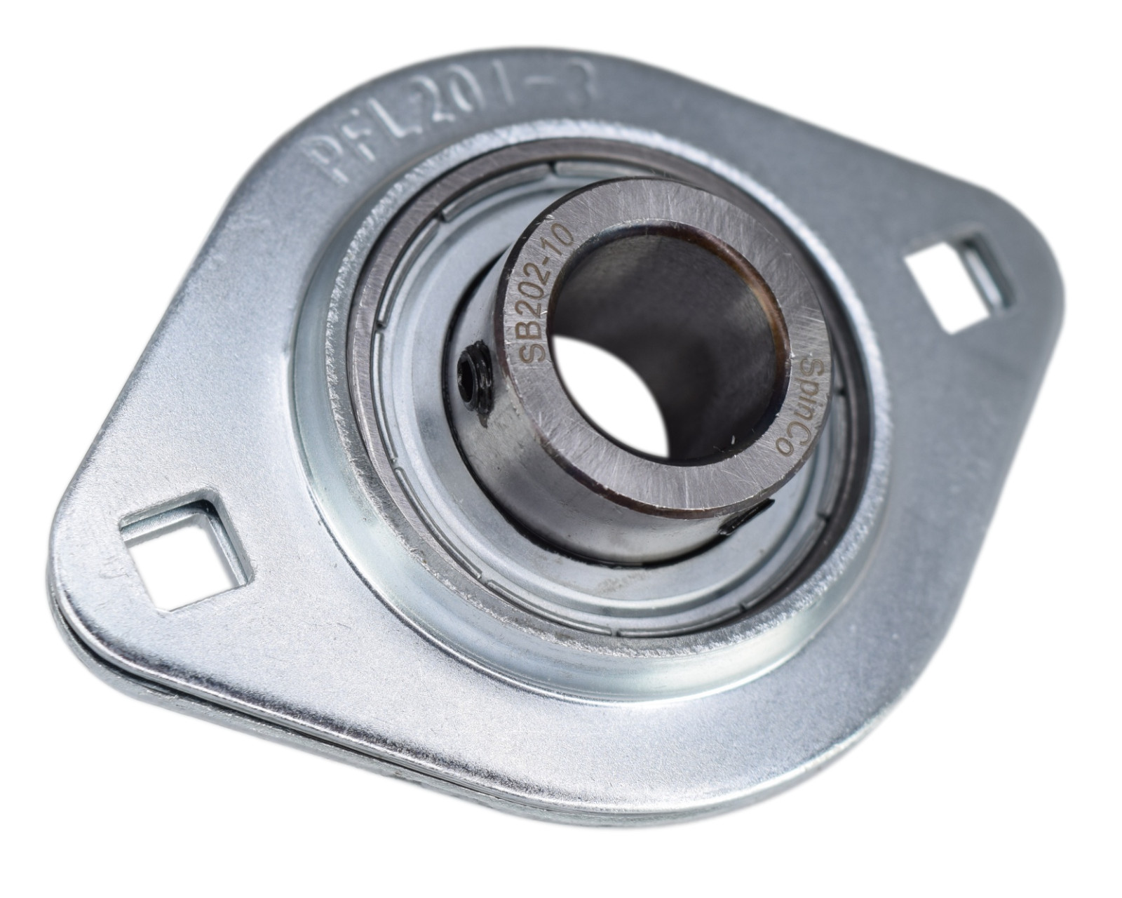 5/8" Pressed Steel Two Bolt Flange Bearing SBSFL202-10, SBPFL202-10