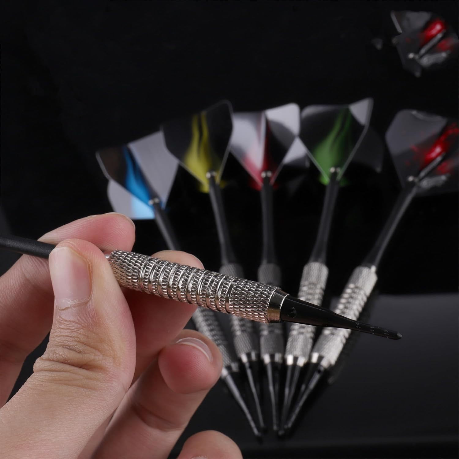 16g Soft Tip Darts Set with Extra Flights & Plastic Points for Beginners