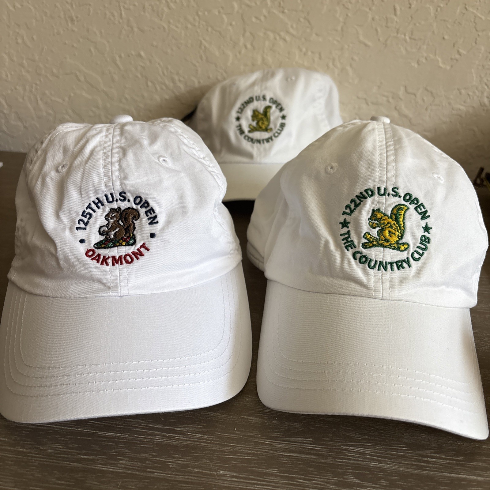 Ahead US Open USGA Member Golf Hat (2) + 1 Promotional White Adjustable