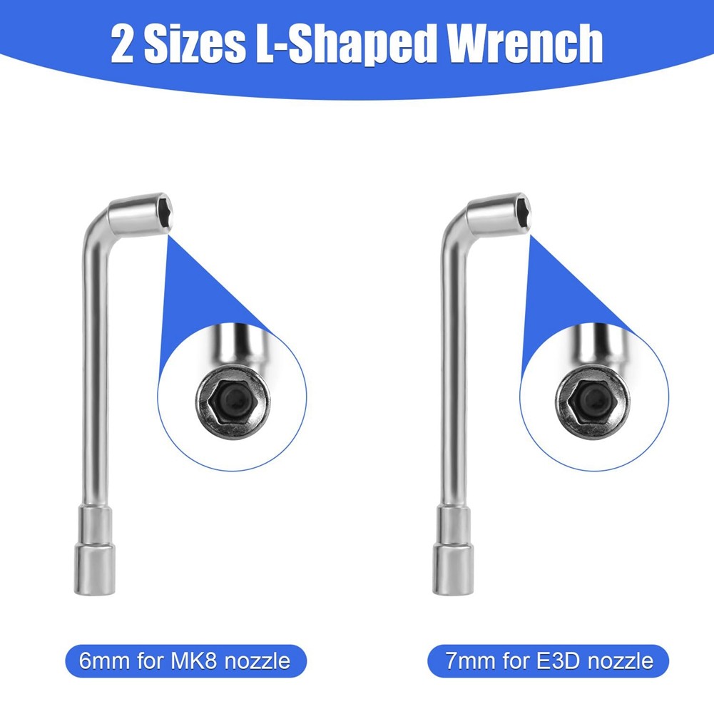 3D Printer Nozzle Care Package: Includes 20 Pins, 2 Brushes, Wrenches &3928
