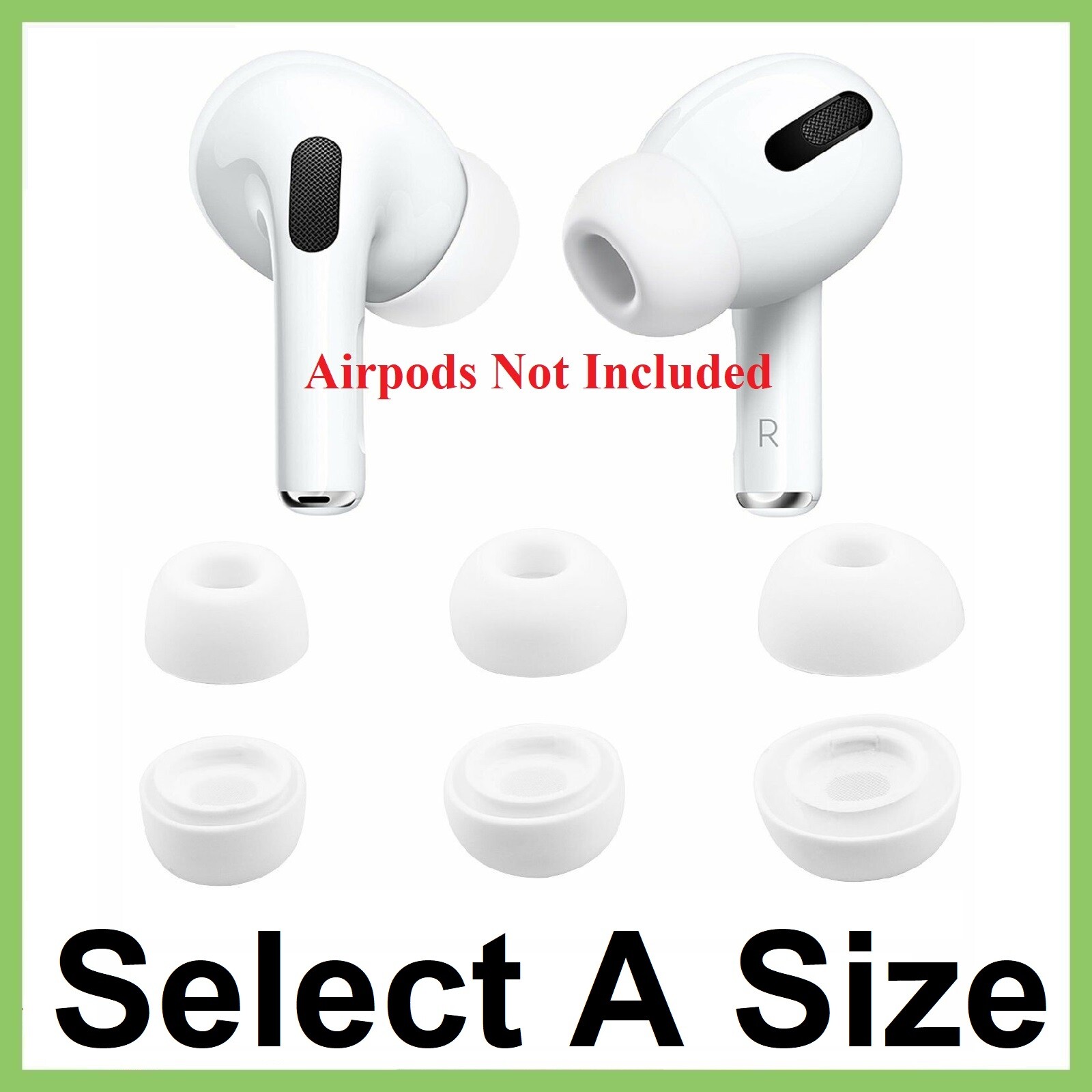 New Replacement Silicon Ear Tips Cover for Apple Airpods Pro Select Size S/M/L