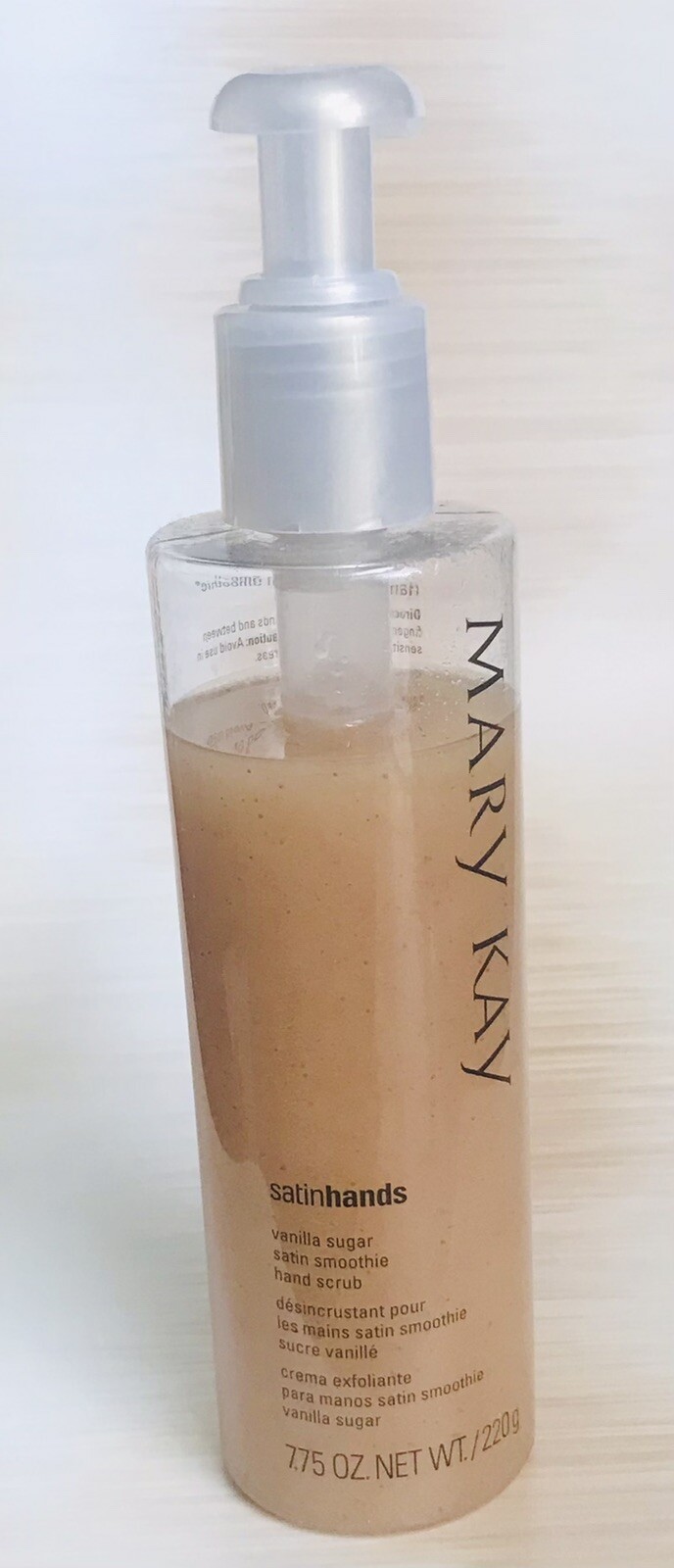 New Mary Kay Satin Hands Vanilla Sugar Satin Smoothie Hand Scrub Full Size 7.75
