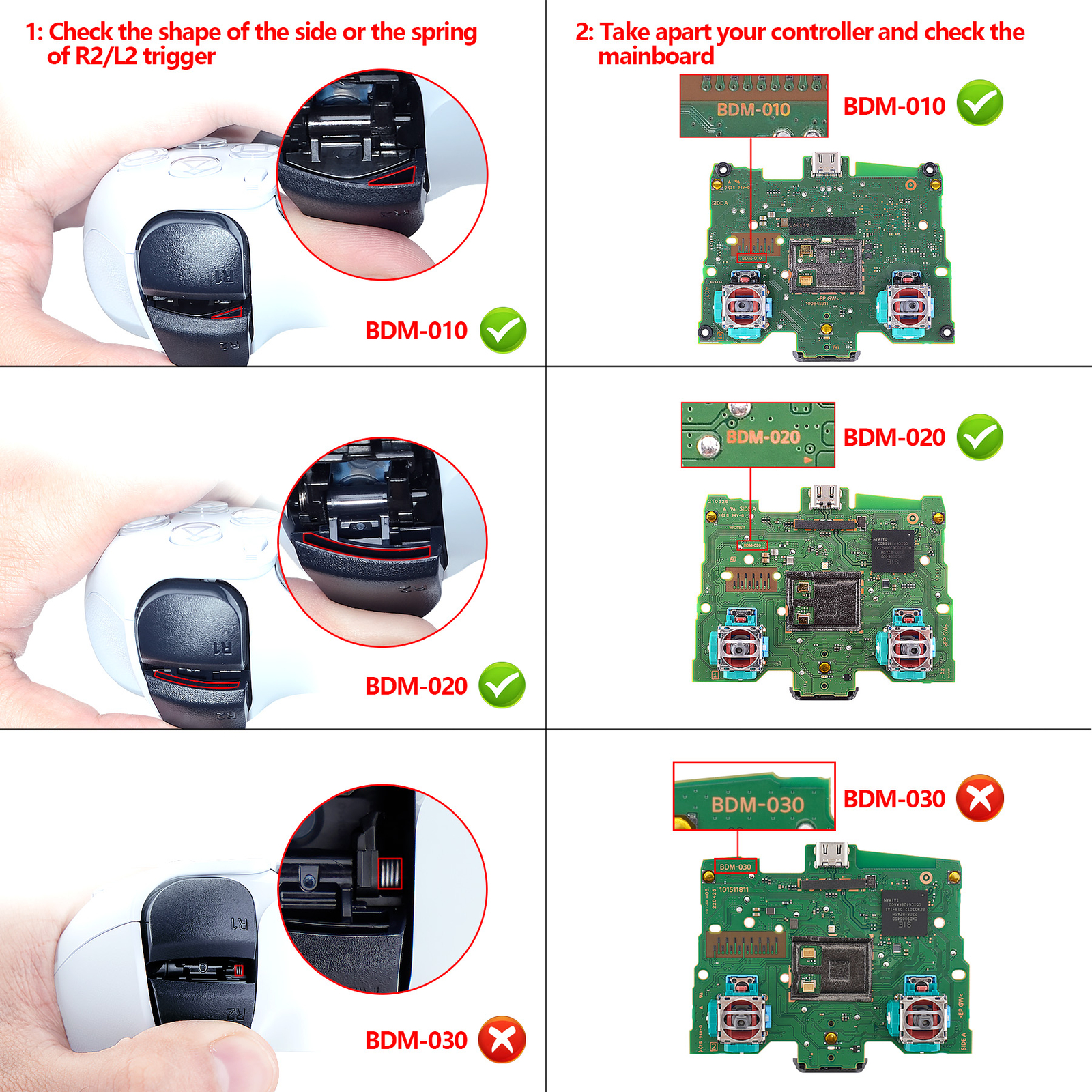 Tactile Version Clicky Hair Trigger Buttons Mouse Click Kit for PS5 Controller