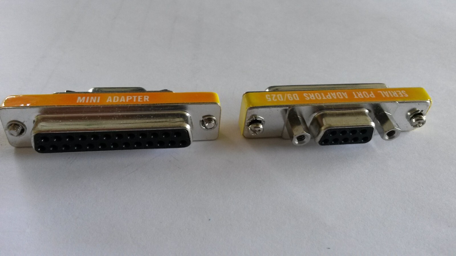 PC GENDER CHANGER 25 PIN FEMALE to 9 PIN FEMALE each with holes brand quality