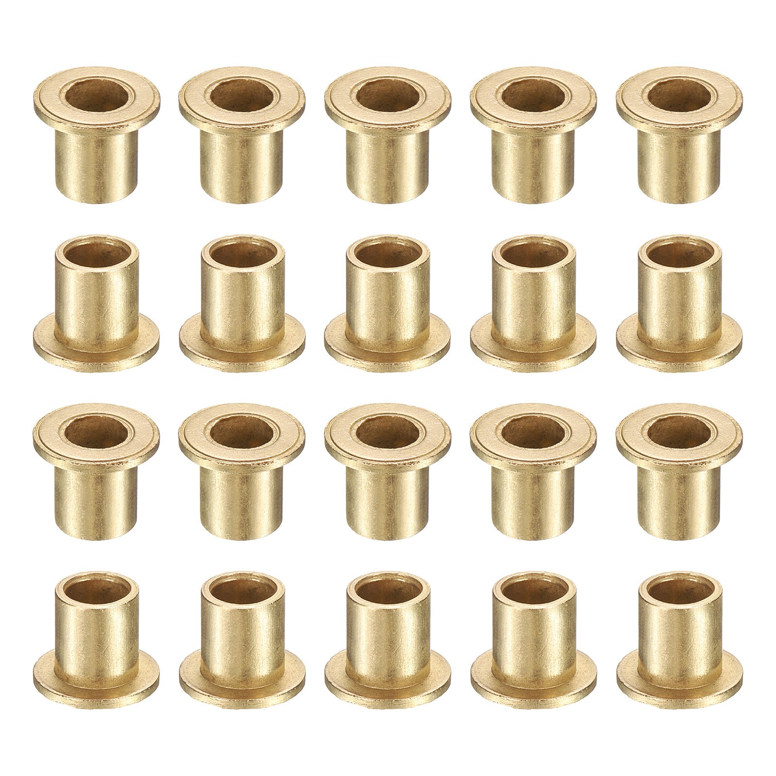 20Pcs Flange Sleeve Bearings 6x8x10mm Self-Lubricating Sintered Bronze Bushings