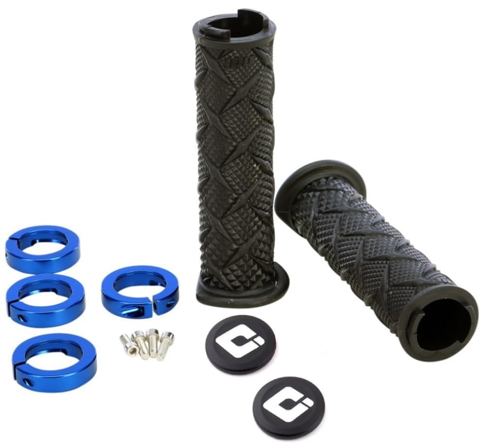 ODI X-Treme Lock-On ATV Hand Grips - Black/Blue Clamps/Size