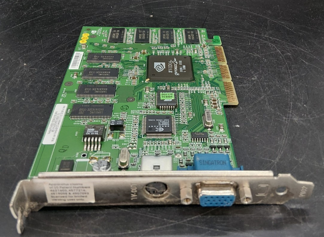 Vintage Retro Gaming -NVIDIA GeForce2 MX  VGA Graphics Card - tested - working