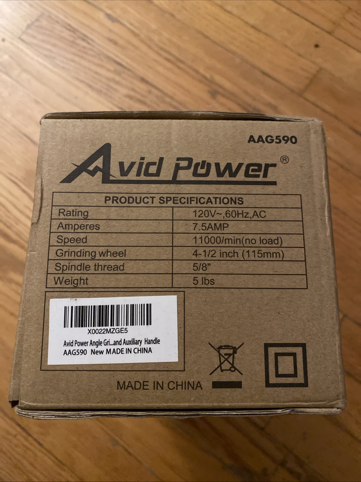 Avid Power Angle Grinder 7.5 Amp 4 1/2 Inch Electric Grinder