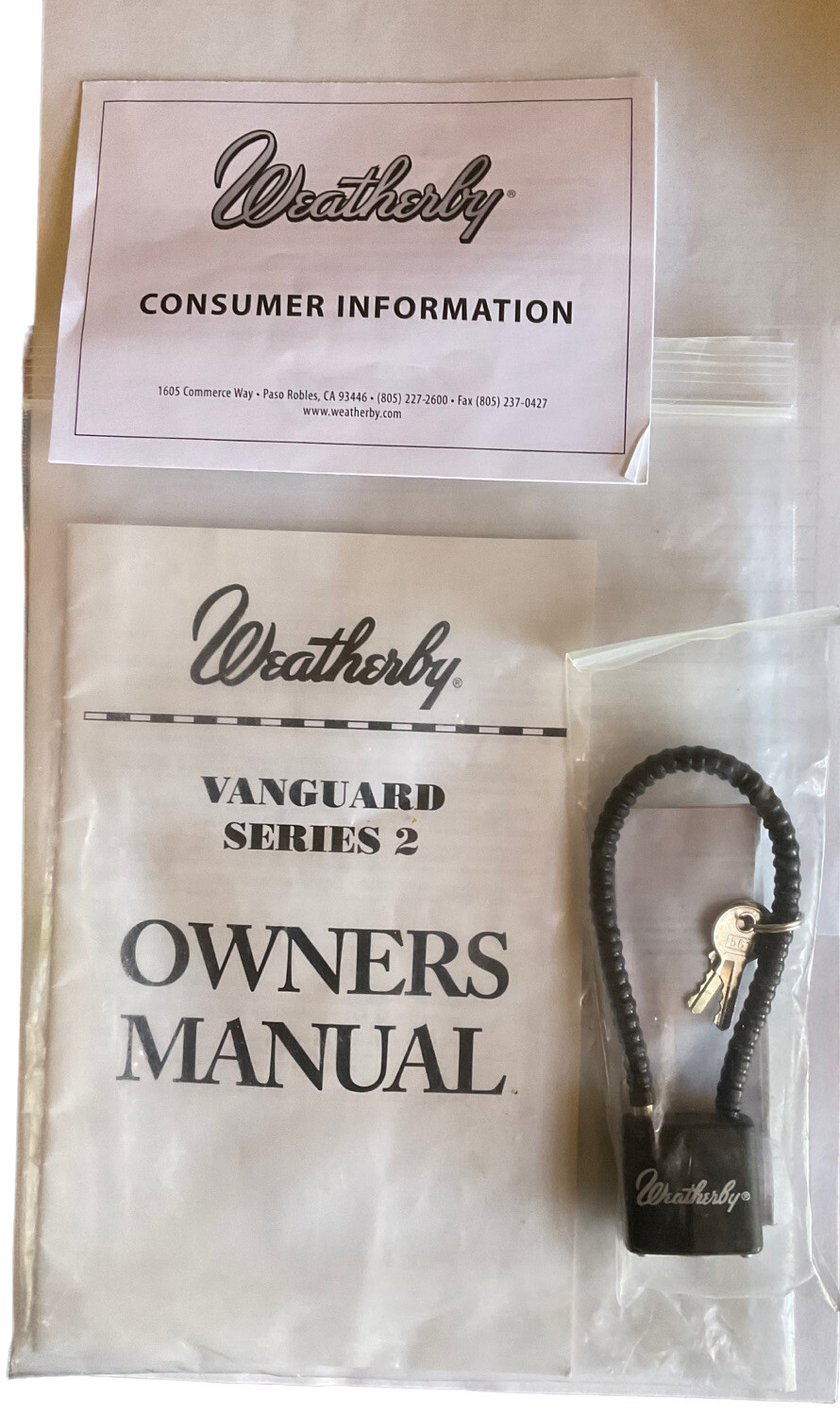 Weatherby Firearm Rifle Safety Cable Lock Brand New 5” See Details