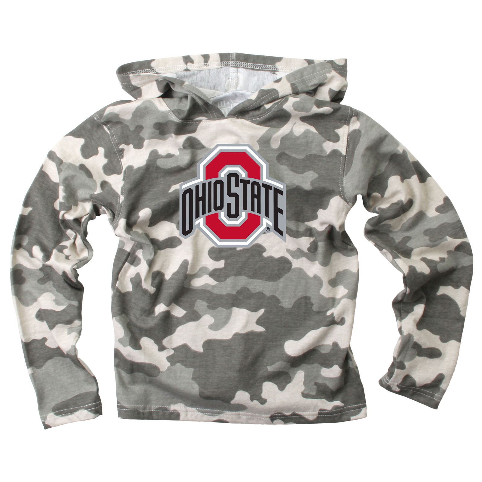 Wes and Willy Kid and Toddler NCAA Camo Long Sleeve Hooded T-Shirt