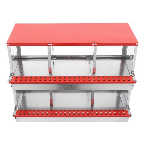 2-Layers 6-Compartments Chicken Nesting Case Chicken Coop Box Nesting Box 50kg