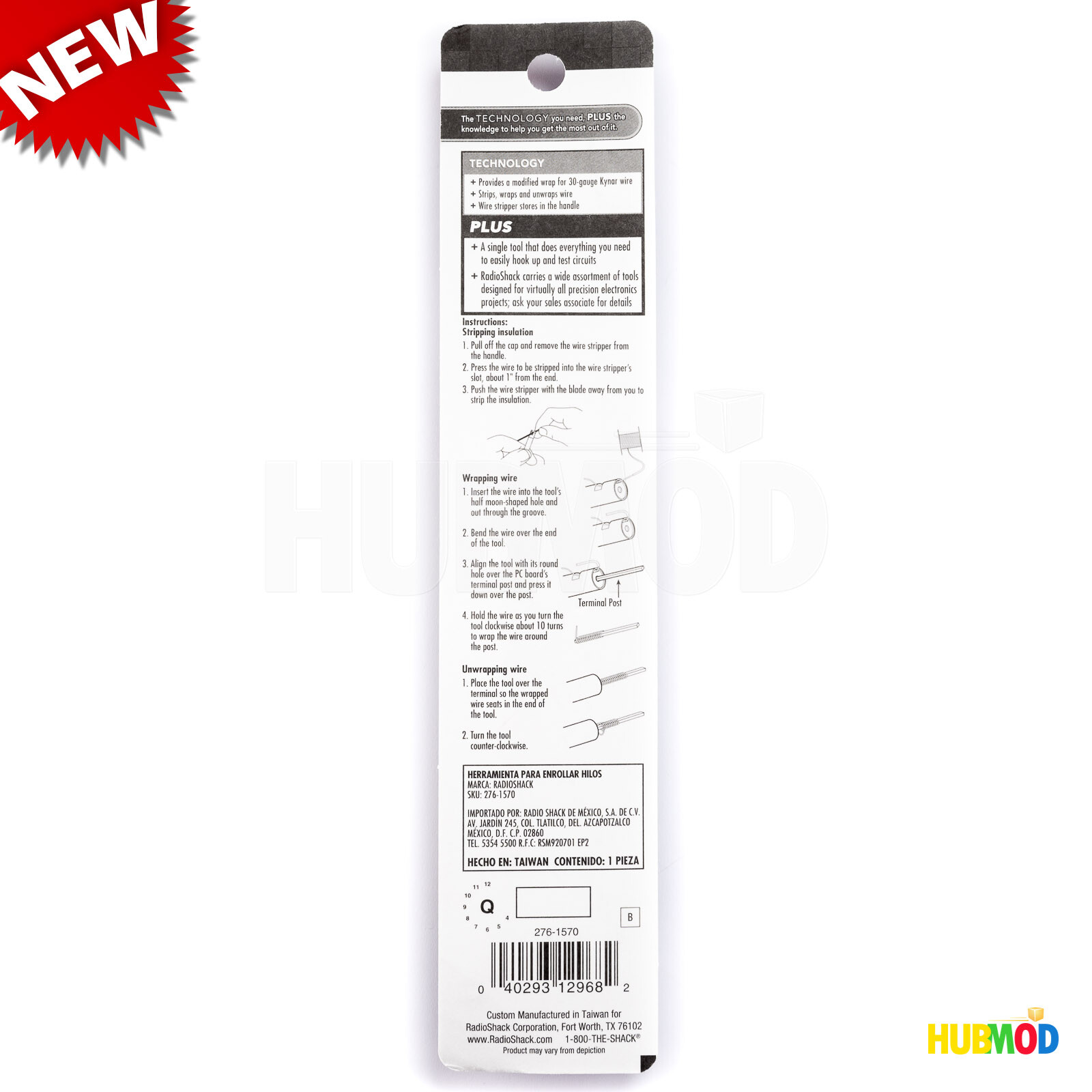 Radio Shack Wire Wrapping Tool 30 Gauge AWG Kynar Wire - Strips Wraps & Unwraps