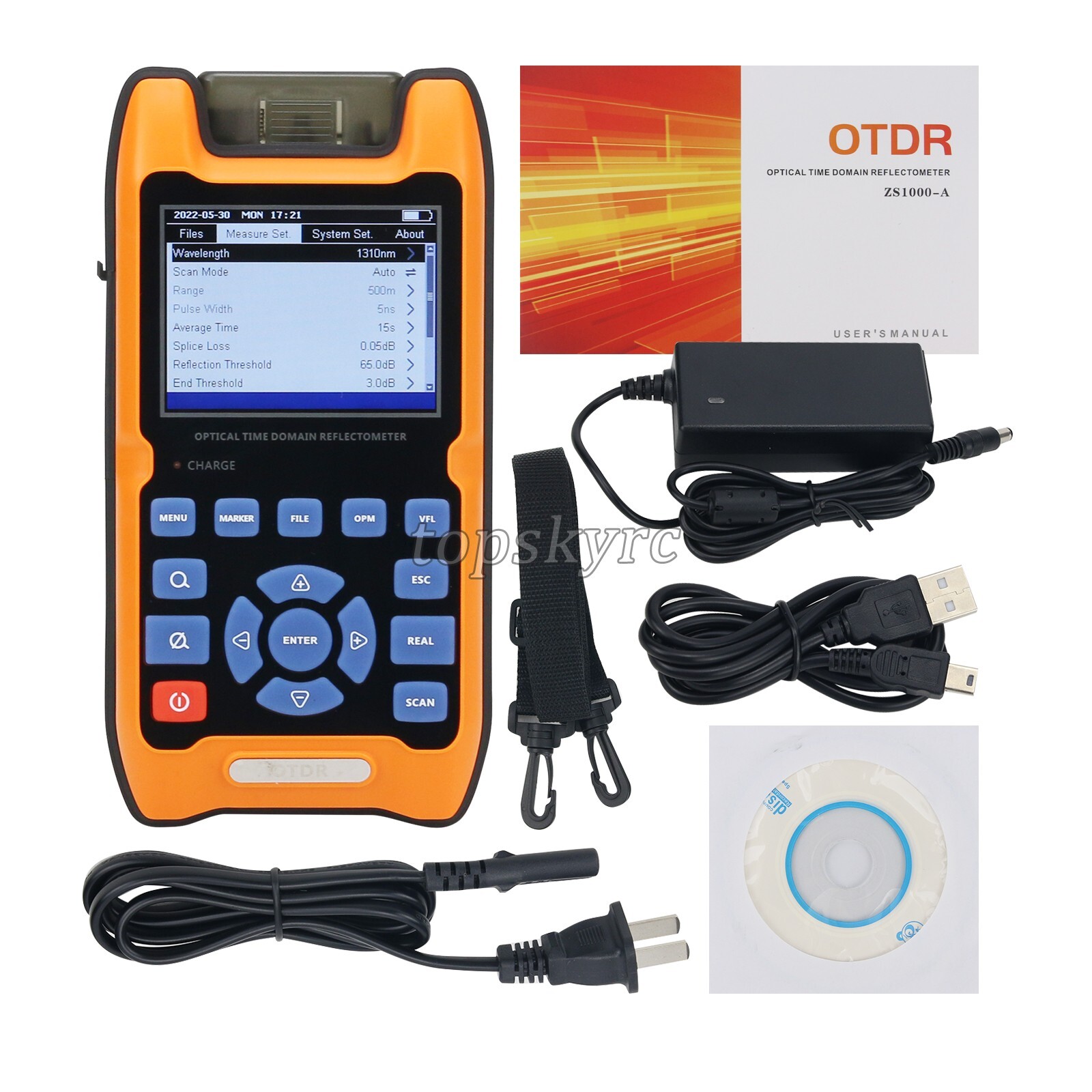 ZS1000-A OTDR Optical Time Domain Reflectormeter OPM VFL 1310mm/1550mm 3.5" tps