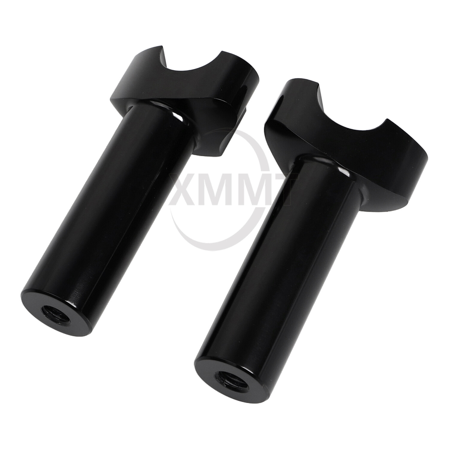 Black 4.5" Straight Handlebar Risers For Harley Dyna Heritage Softail Road King