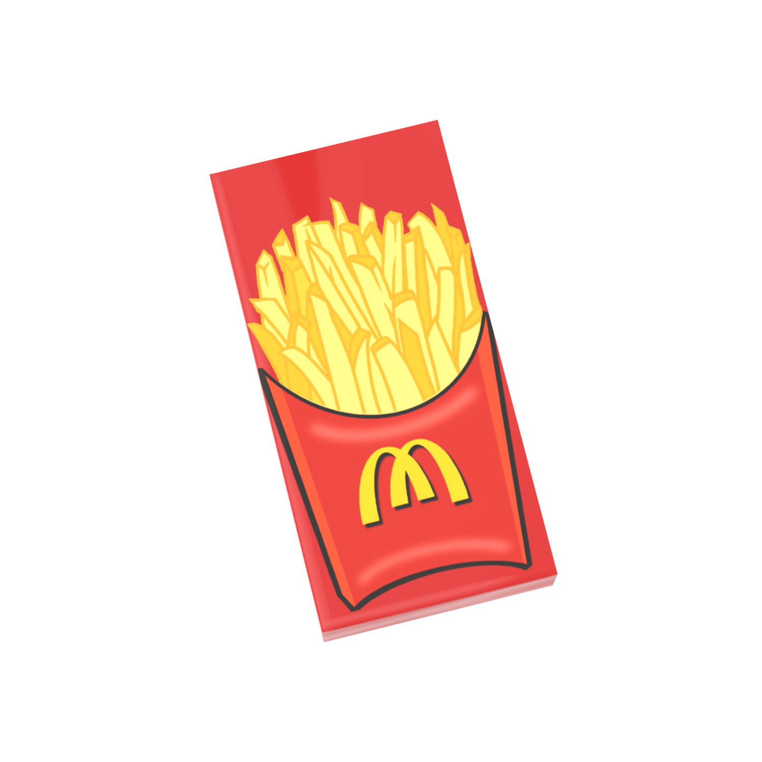 McBrick's French Fries -  Fast Food - Custom Printed -  Minifig Brick City AFOL