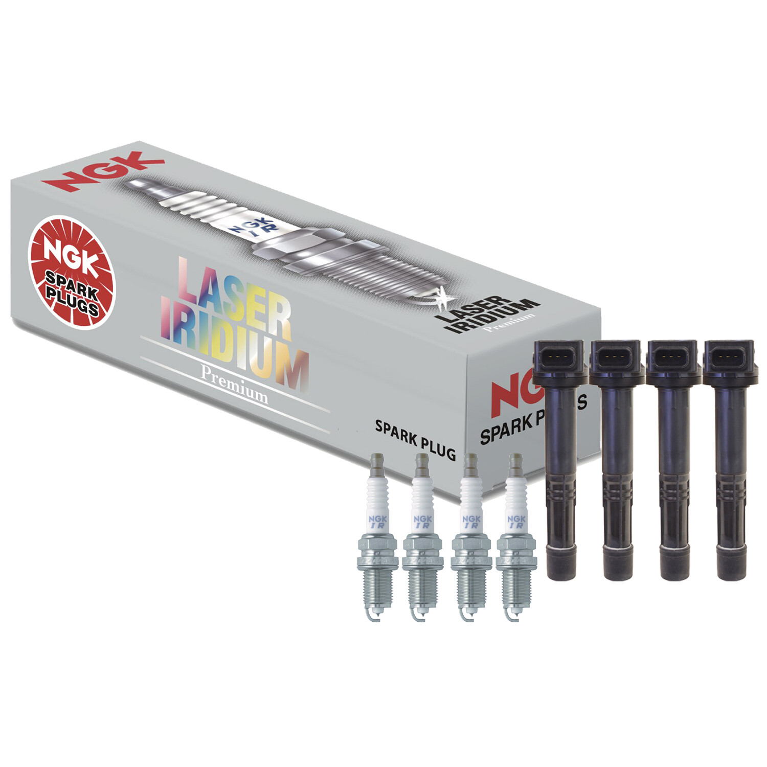 Denso 4 COP Direct Ignition Coils NGK 4 Laser Iridium Spark Plugs Kit For Acura