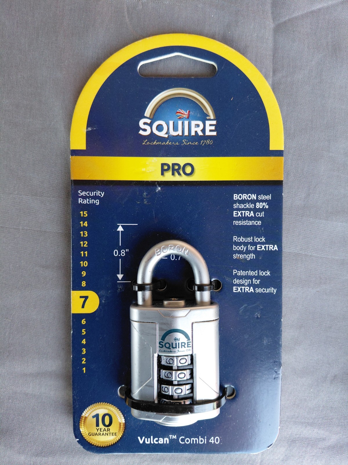 Squire Pro Vulcan Combination Lock