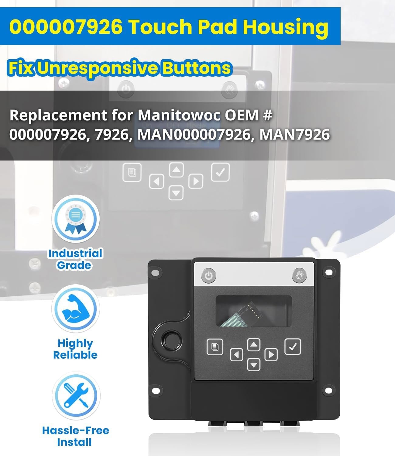 For Manitowoc Ice Machine Control Panel Touch Pad LCD Housing Assembly 000007926