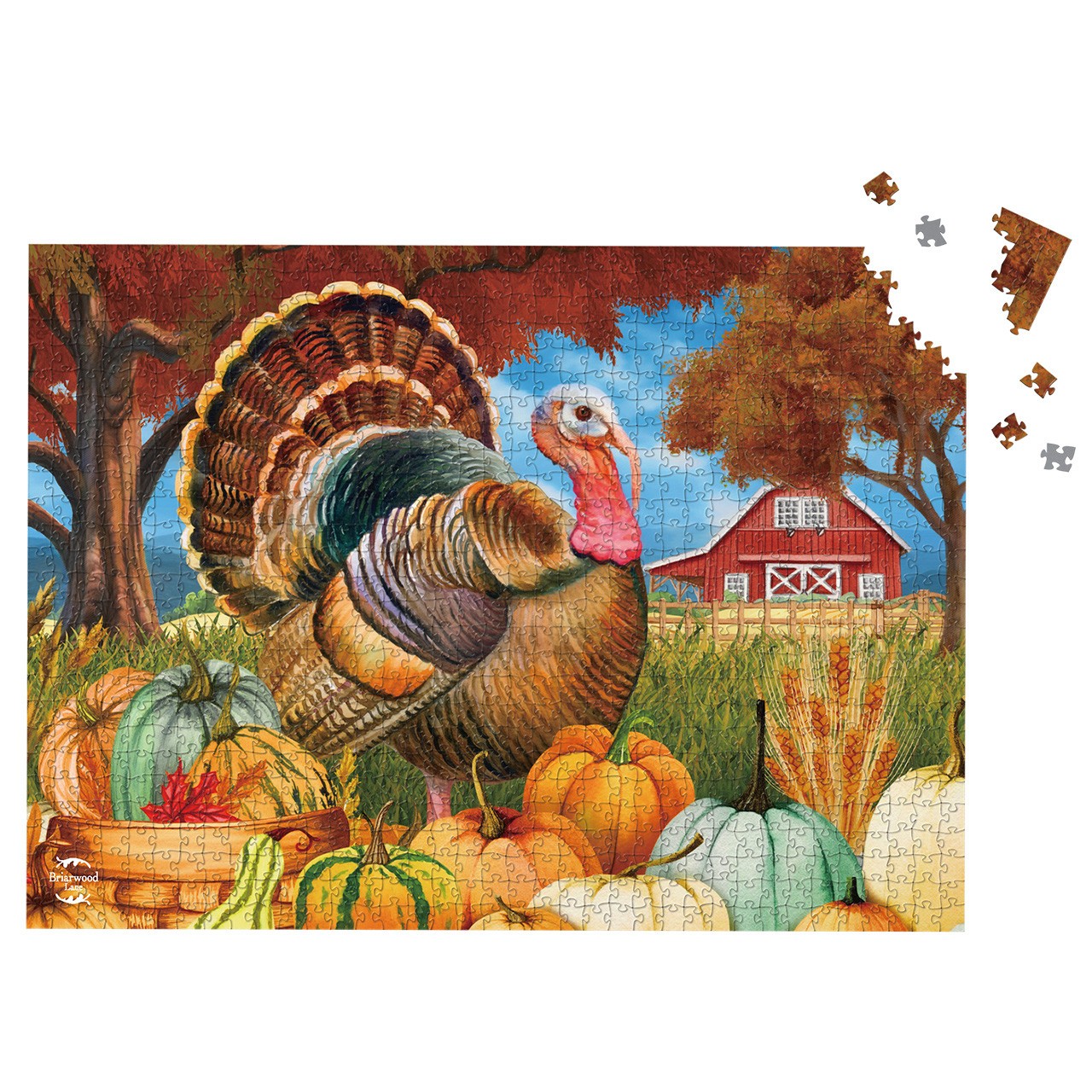 Briarwood Lane Turkey and Pumpkins 1000 Piece Jigsaw Puzzle