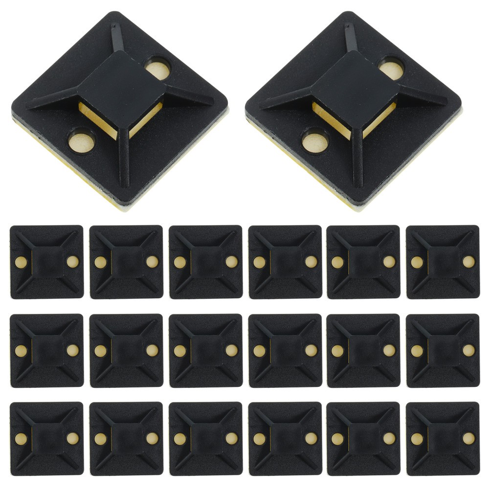 100pcs Cable Management Anchors Zip Tie Holders Adhesive Cable Ties Holders Zip