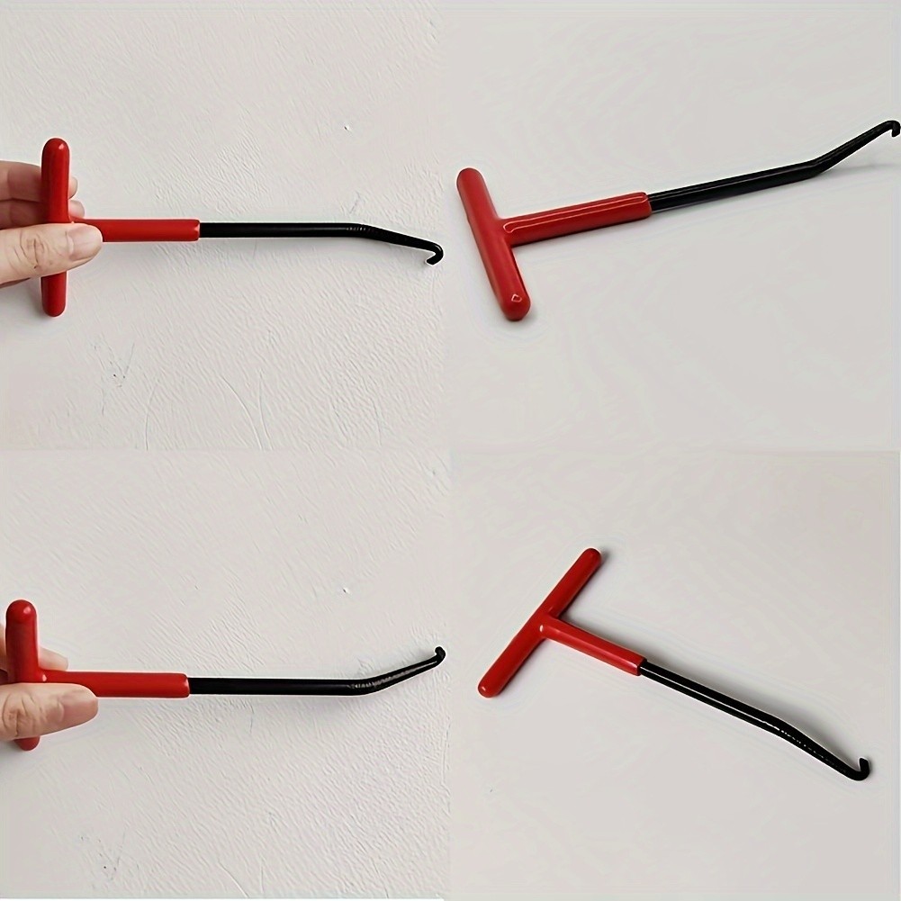 T-Shaped Exhaust Spring Puller with Rubber Grip - Essential Tool for Motorcycles