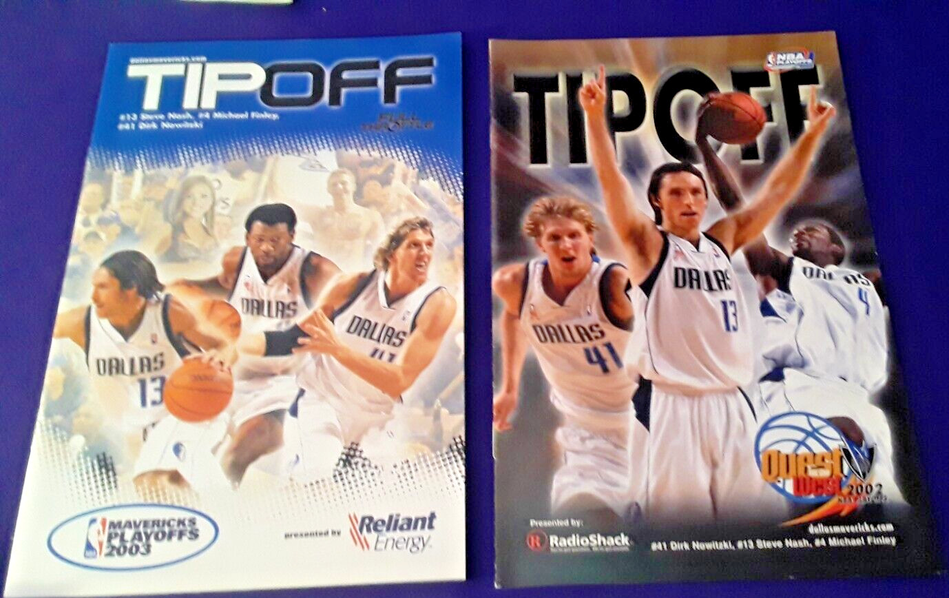 DALLAS MAVERICKS PROGRAM PLAYOFF 2002 TIMBERWOLVES/2003 TRAILBLAZERS DIRK STEVE