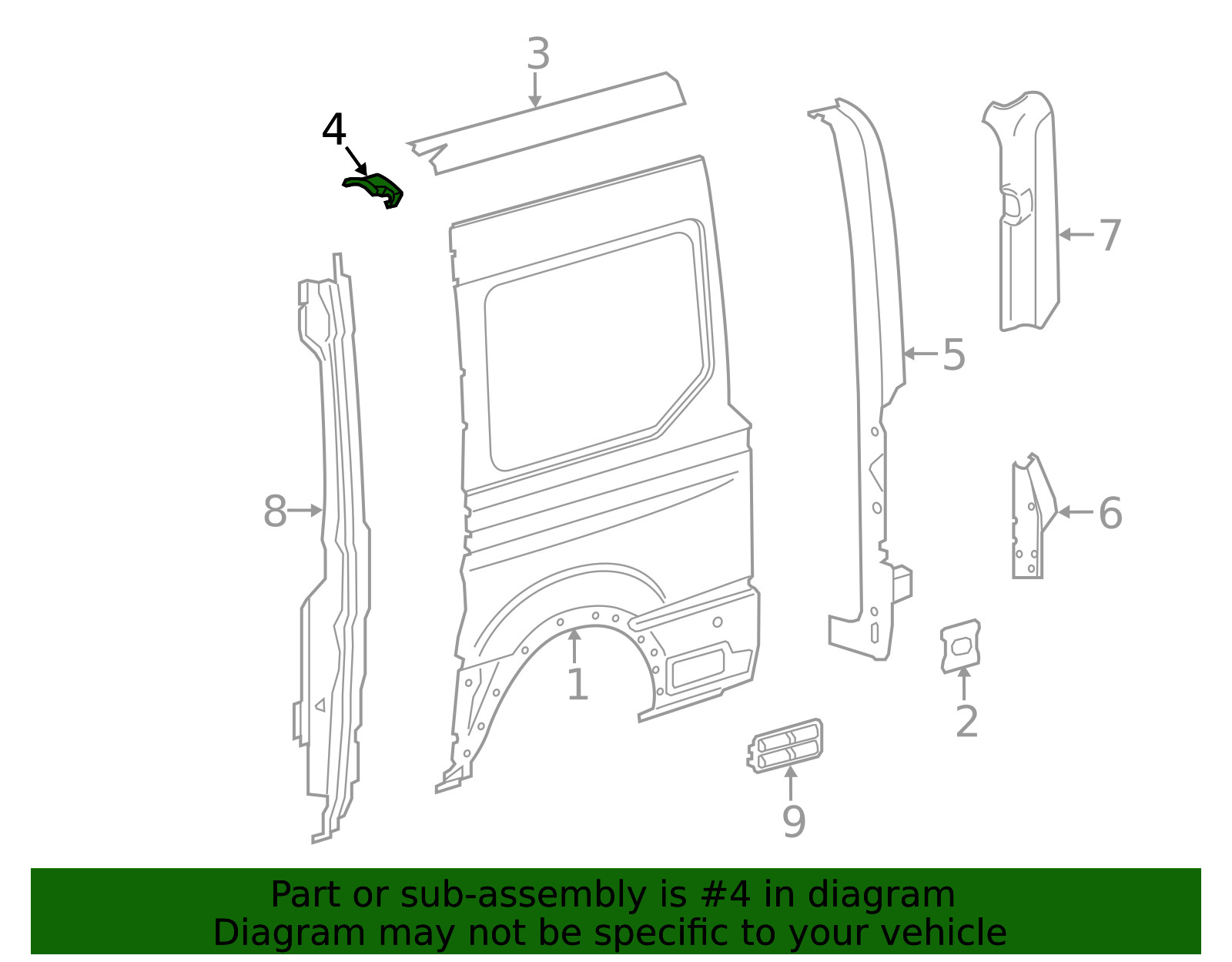 Genuine Ford 2015-2023 E-Transit Upper Extension Bracket BK3Z-6151187-C