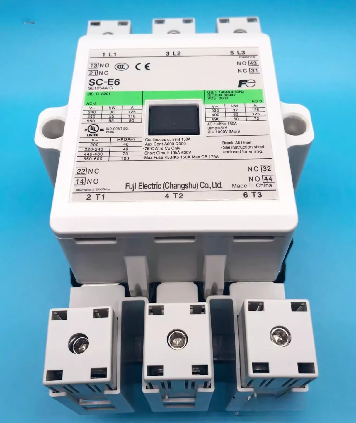 For Fuji Electric AC Contactors SC-E6 AC/DC 24V 110V 220V 380V