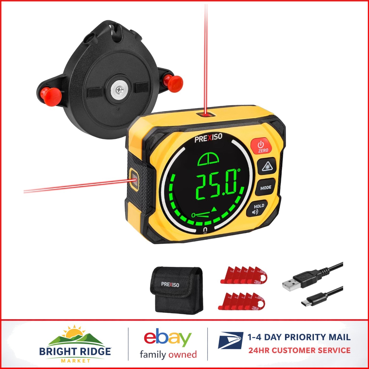 3-in-1 Digital Angle Gauge with Laser Level for Accurate Home Projects