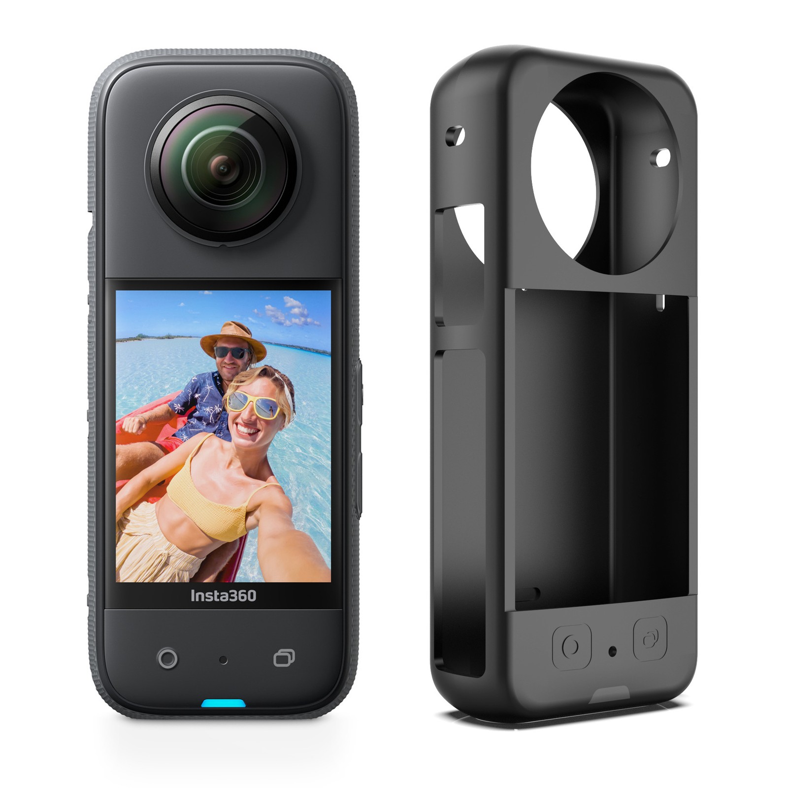 Body Silicone Protective Cover Protective Frame For Insta360 X3 Panoramic Camera
