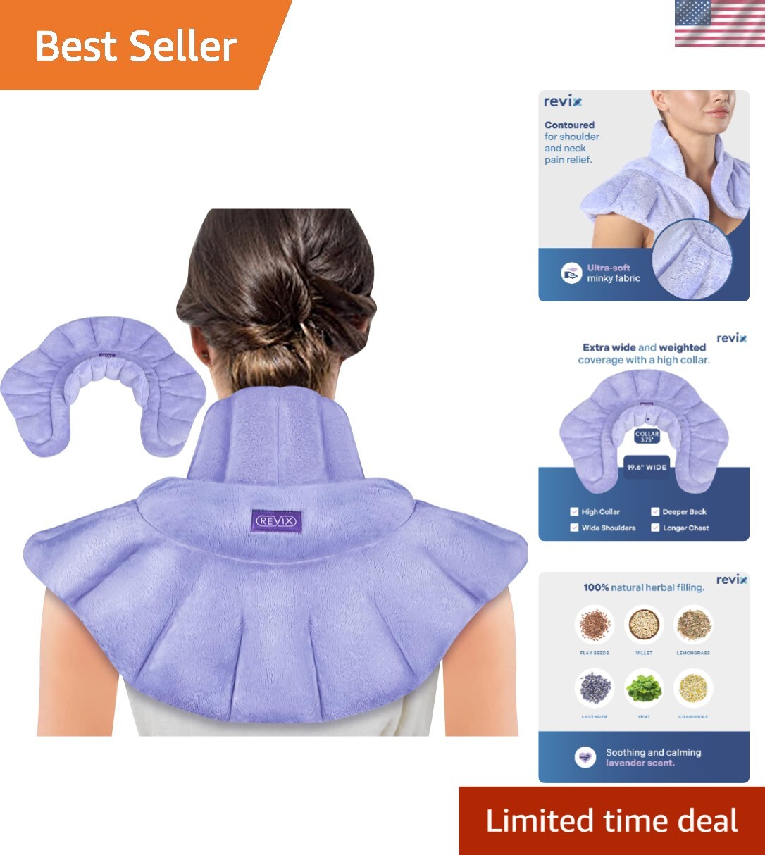 Scented Microwavable Neck and Shoulder Wrap - Herbal Aromatherapy Relief