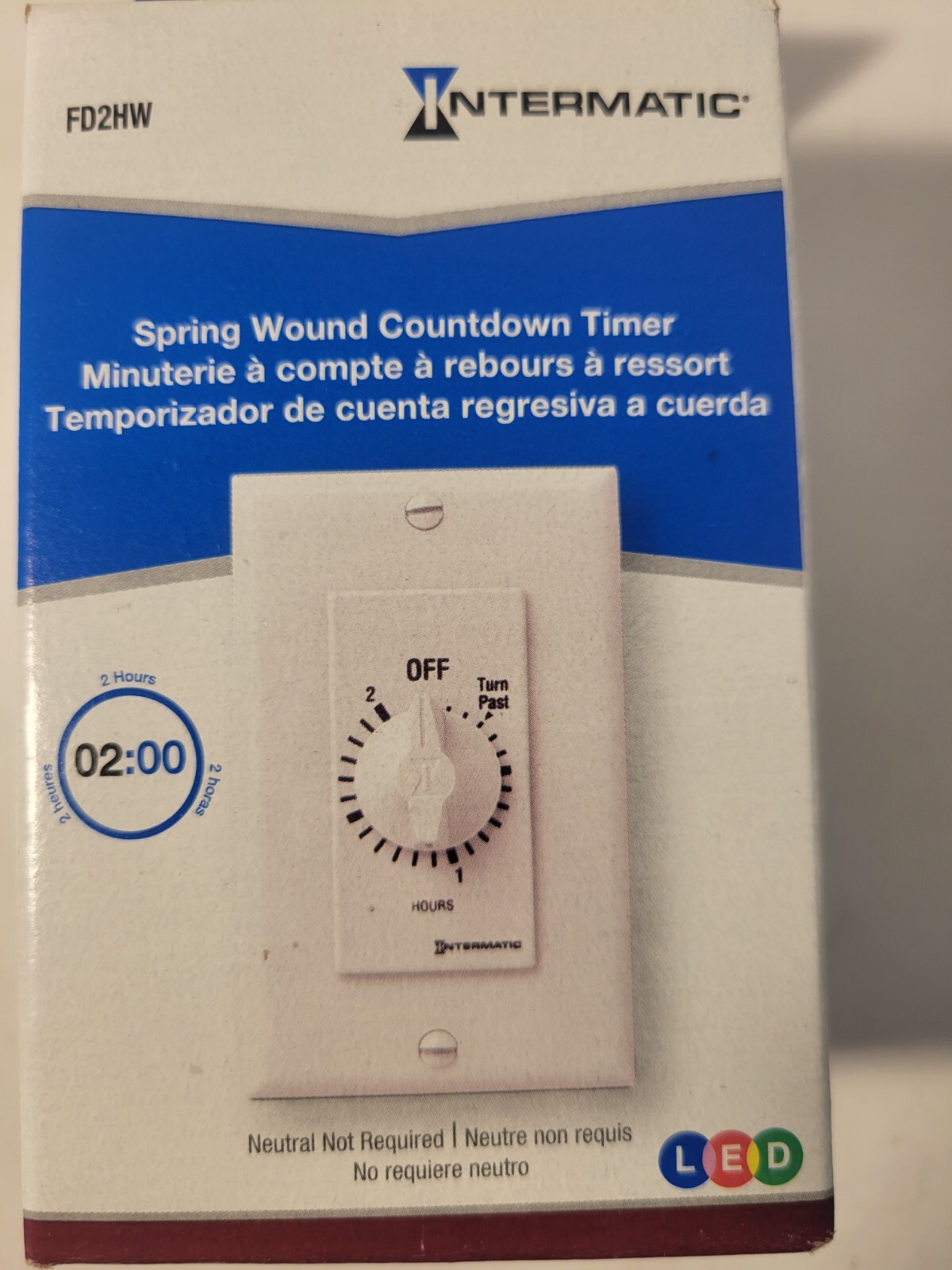 Intermatic Fd2hw Timer, Spring Wound,2 Hr