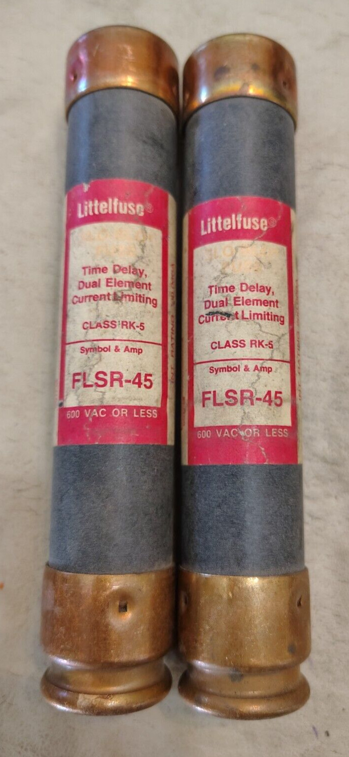 LOT OF 2 PCS FUSES LITTELFUSE FLSR-45 FUSES