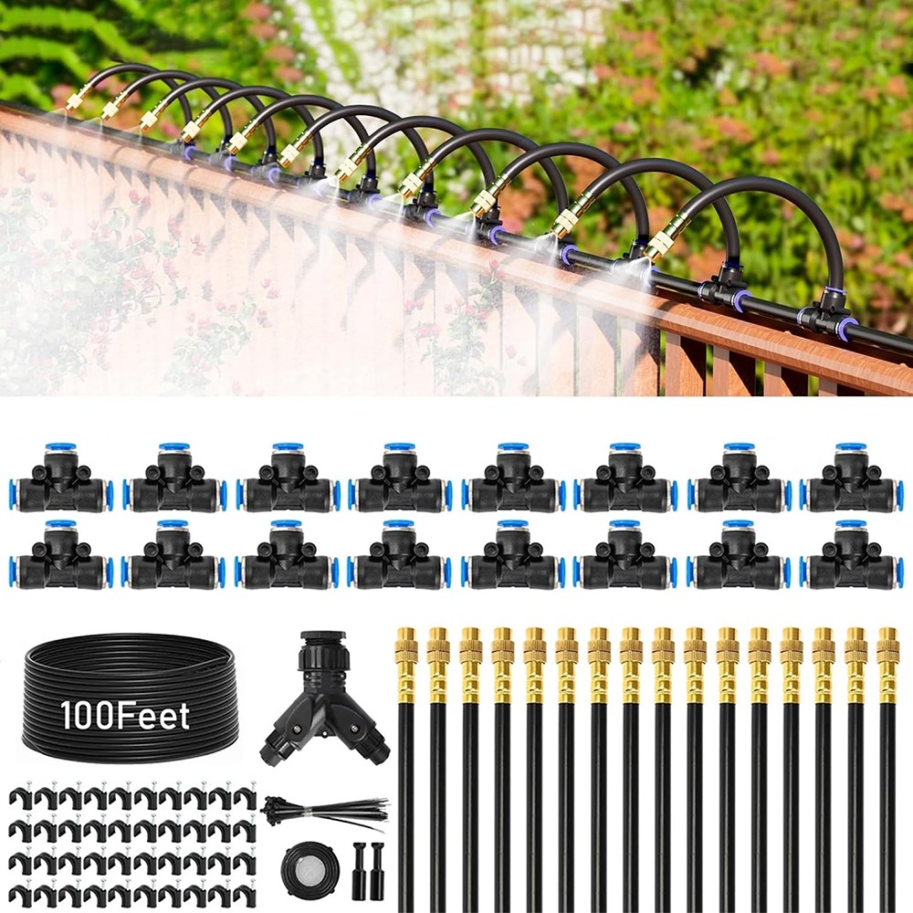30M/100FT Automatic Drip Irrigation System Kit Garden Watering System Plants