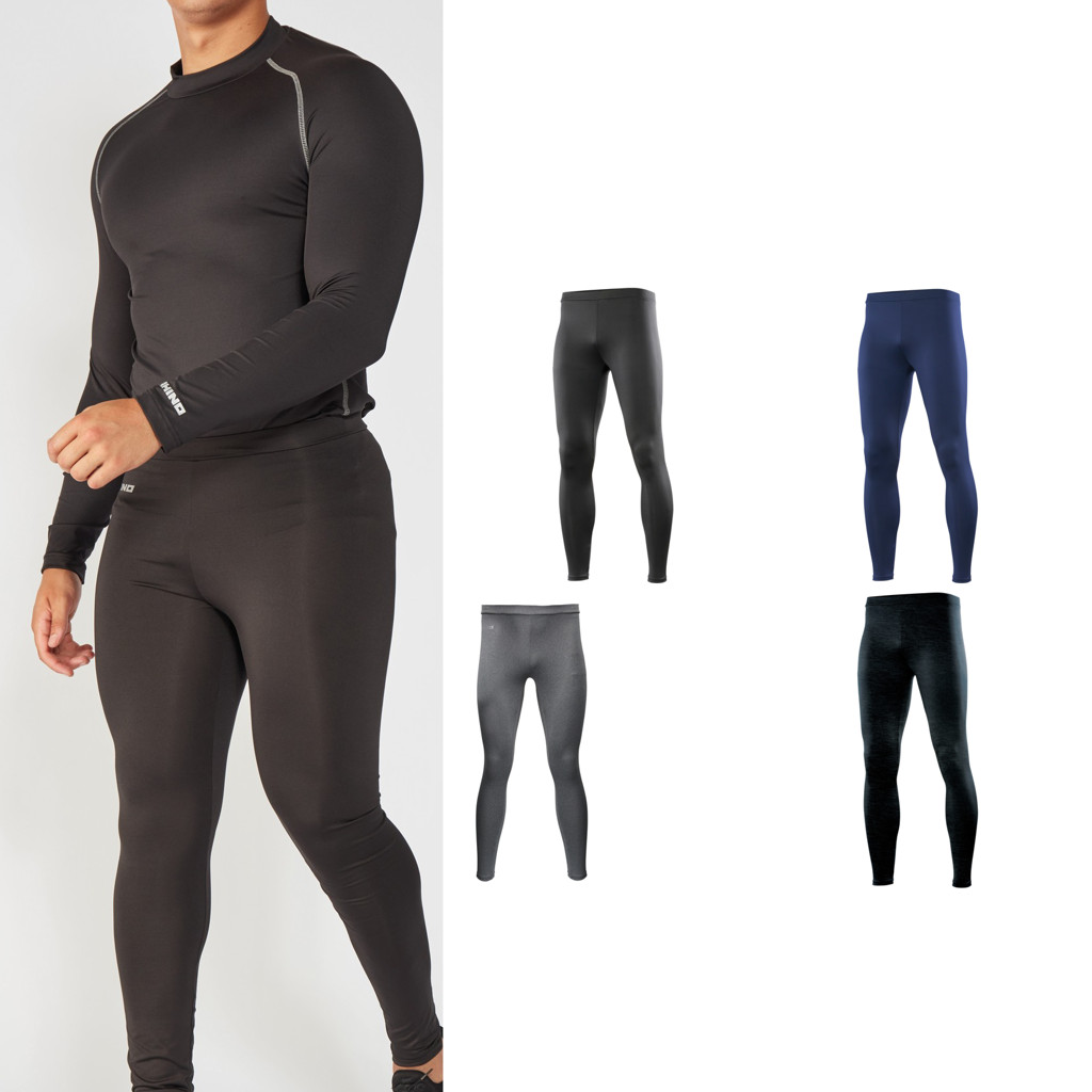 Rhino Men's Baselayer Leggings RH011 - Active Fitness Fitted Sportswear Trousers