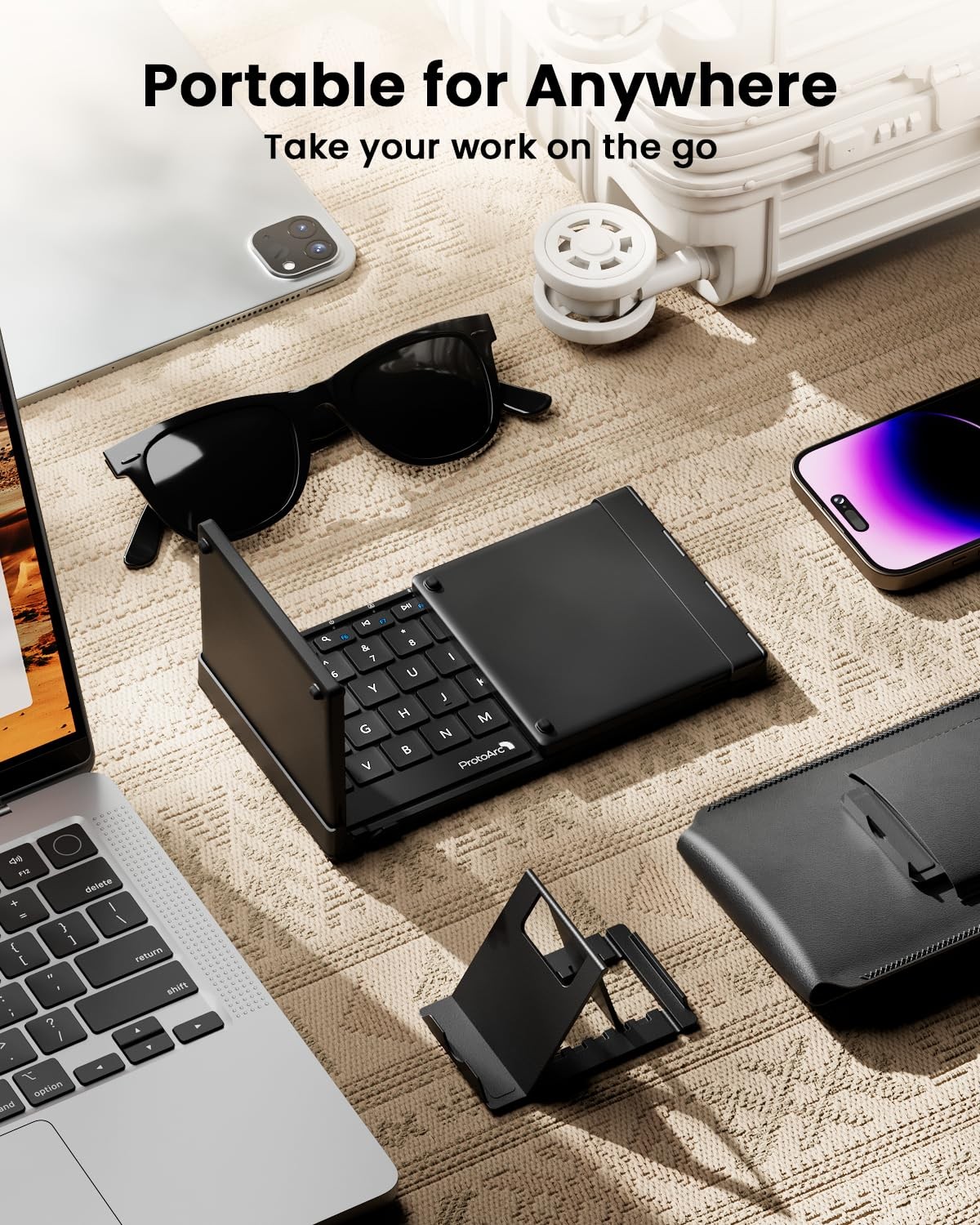 Protoarc Foldable Keyboard Touchpad Xk01 Tp Folding Portable Keyboard Full Size