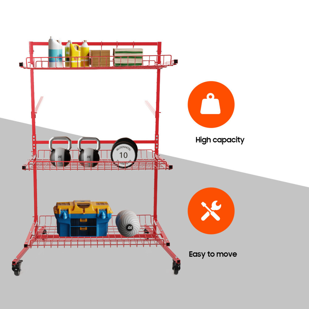 Parts Management Storage Rack Mobile Auto Body Rolling Parts Cart Body Shop Tool
