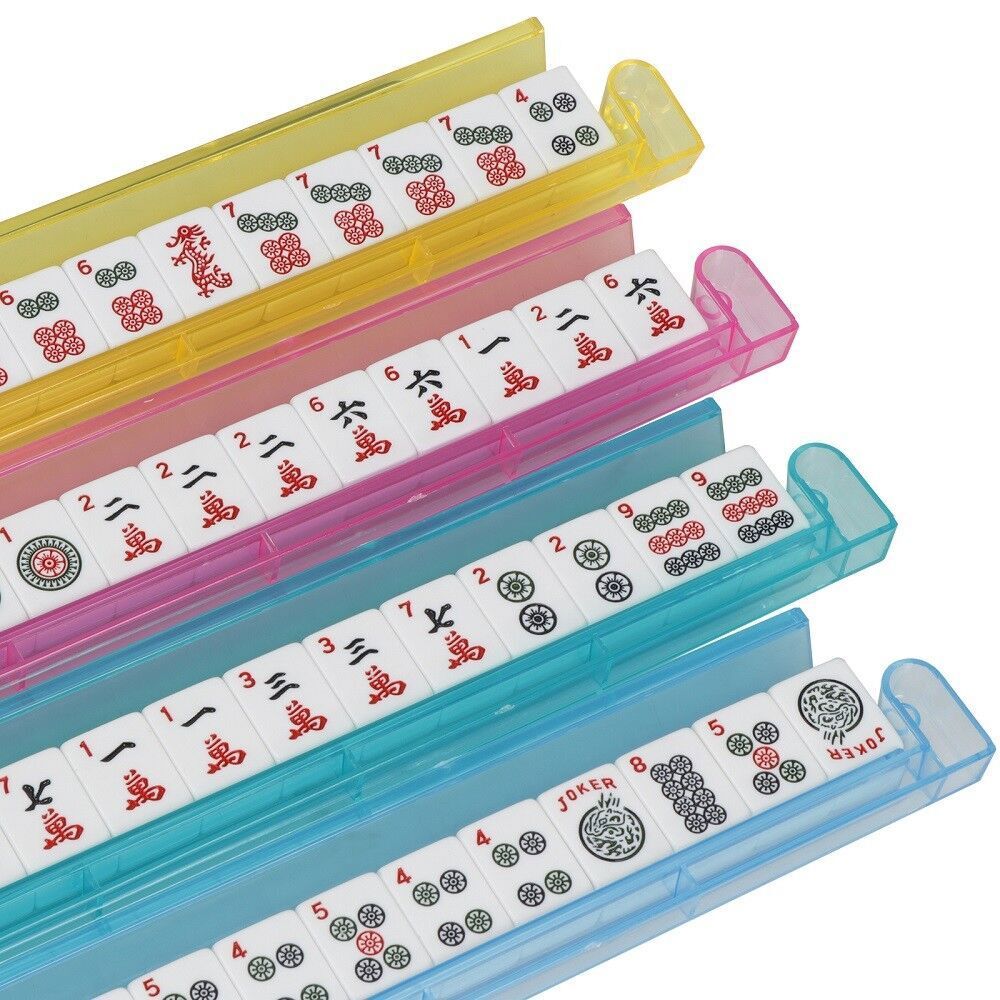 American Mahjong Full 166 Set Collectible Western Mah Jongg Tiles w Pushers