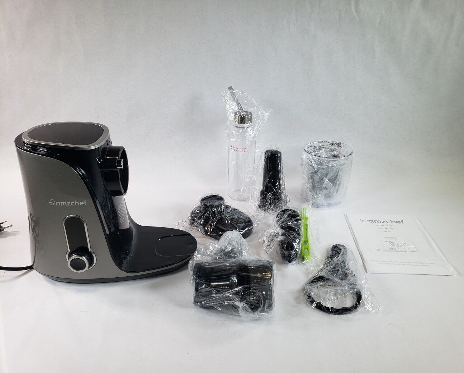 AMZCHEF Slow Masticating Juicer with Two Speed Modes Gray, GM3001