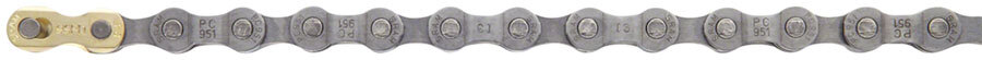 SRAM PC-951 Chain 9-Speed 114 Links Gray Single Use Master Link