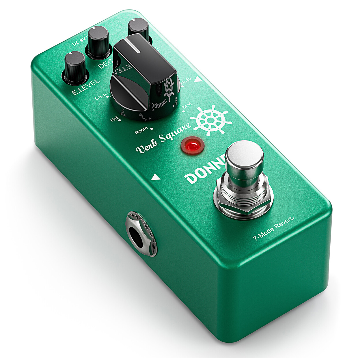 Donner Verb Square Digital Reverb Pedal 7 Modes Room Hall Church Spring Studio