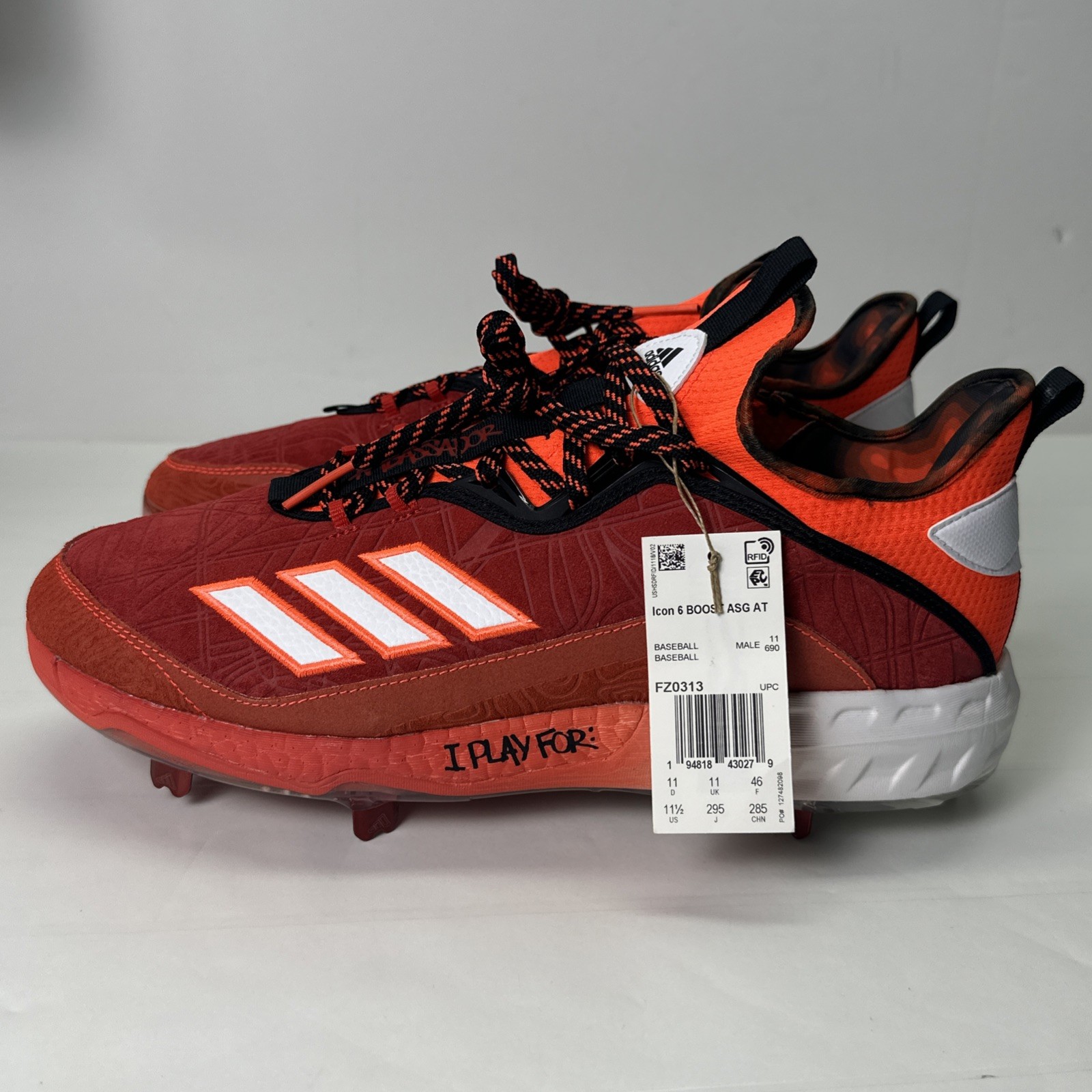 Adidas Icon 6 Boost ASG AT Ambassador Metal Baseball Cleats FZ0313 Men Size 11.5