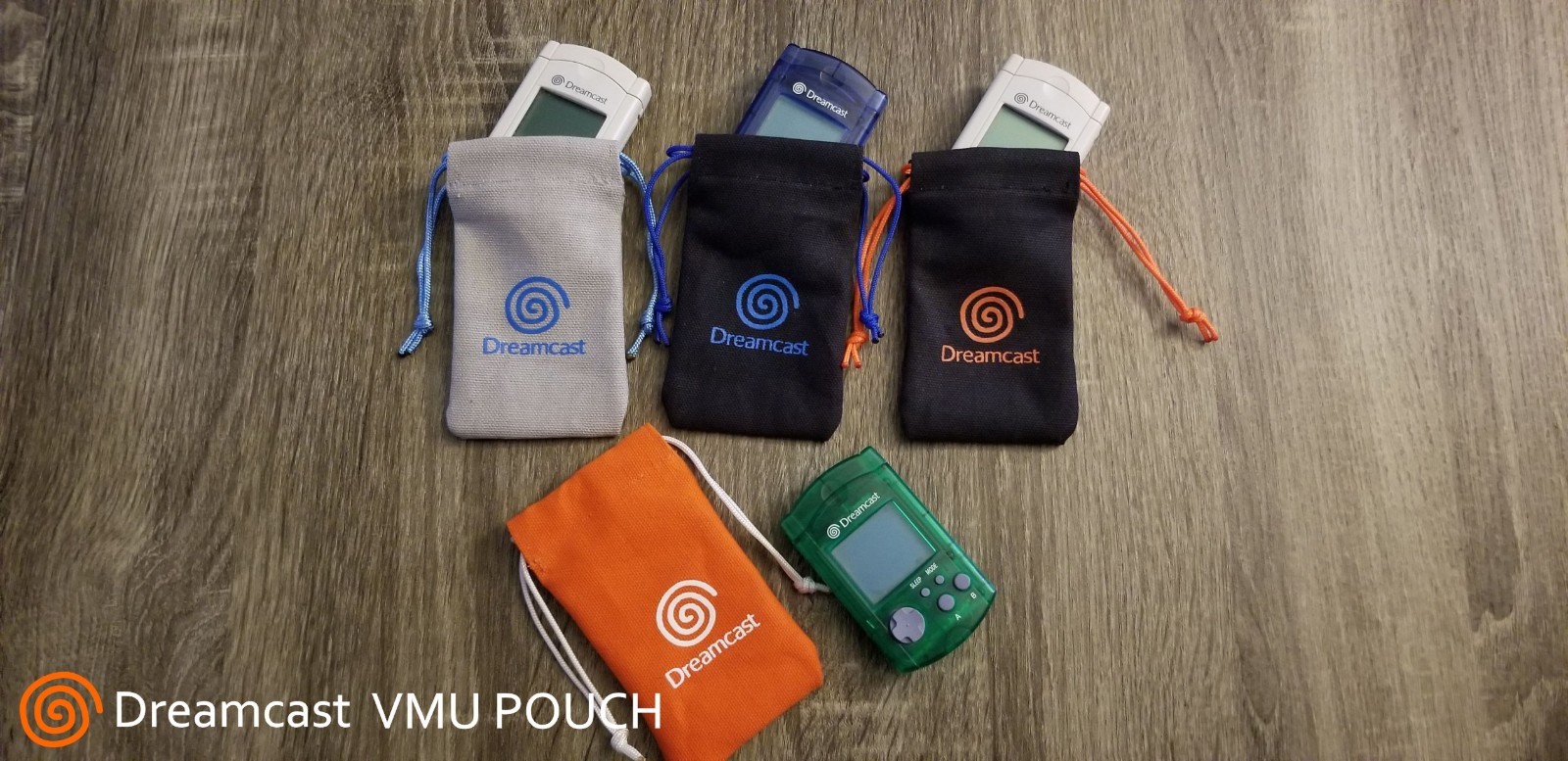Sega Dreamcast pull string canvas VMU Pouches