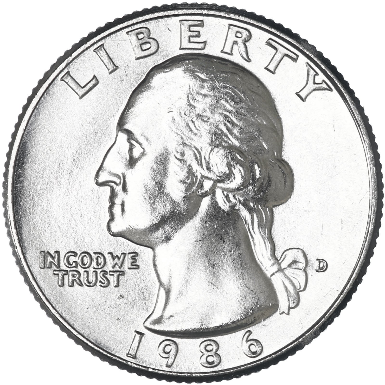 1986 D Washington Quarter Choice BU US Coin