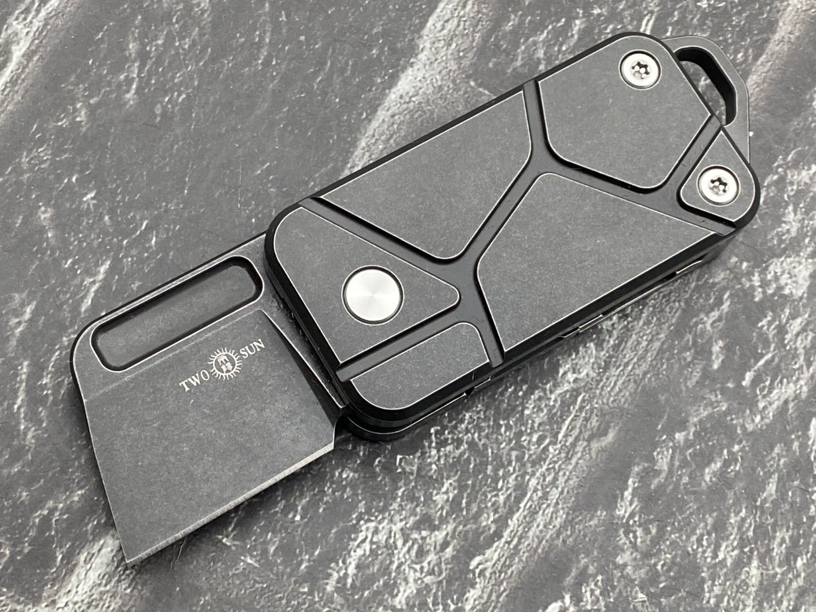 TwoSun TS478-M390-Black Mini Folding Knife Titanium Handle Tiny  Pocket Knife