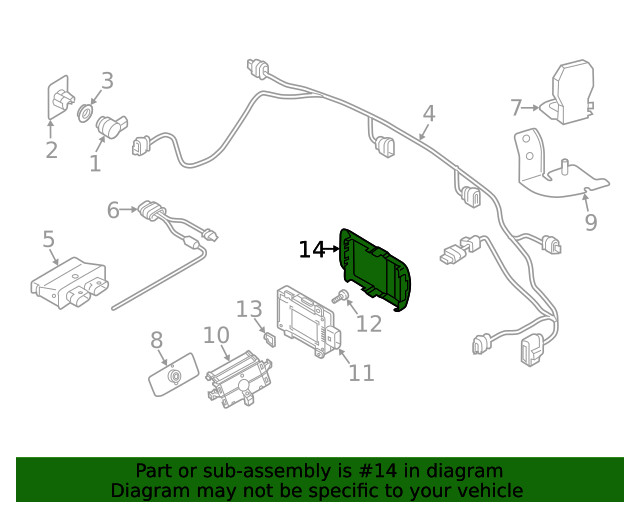 Genuine Audi Blind Spot Detection System Warning Sensor Bracket 4N0-907-694-A