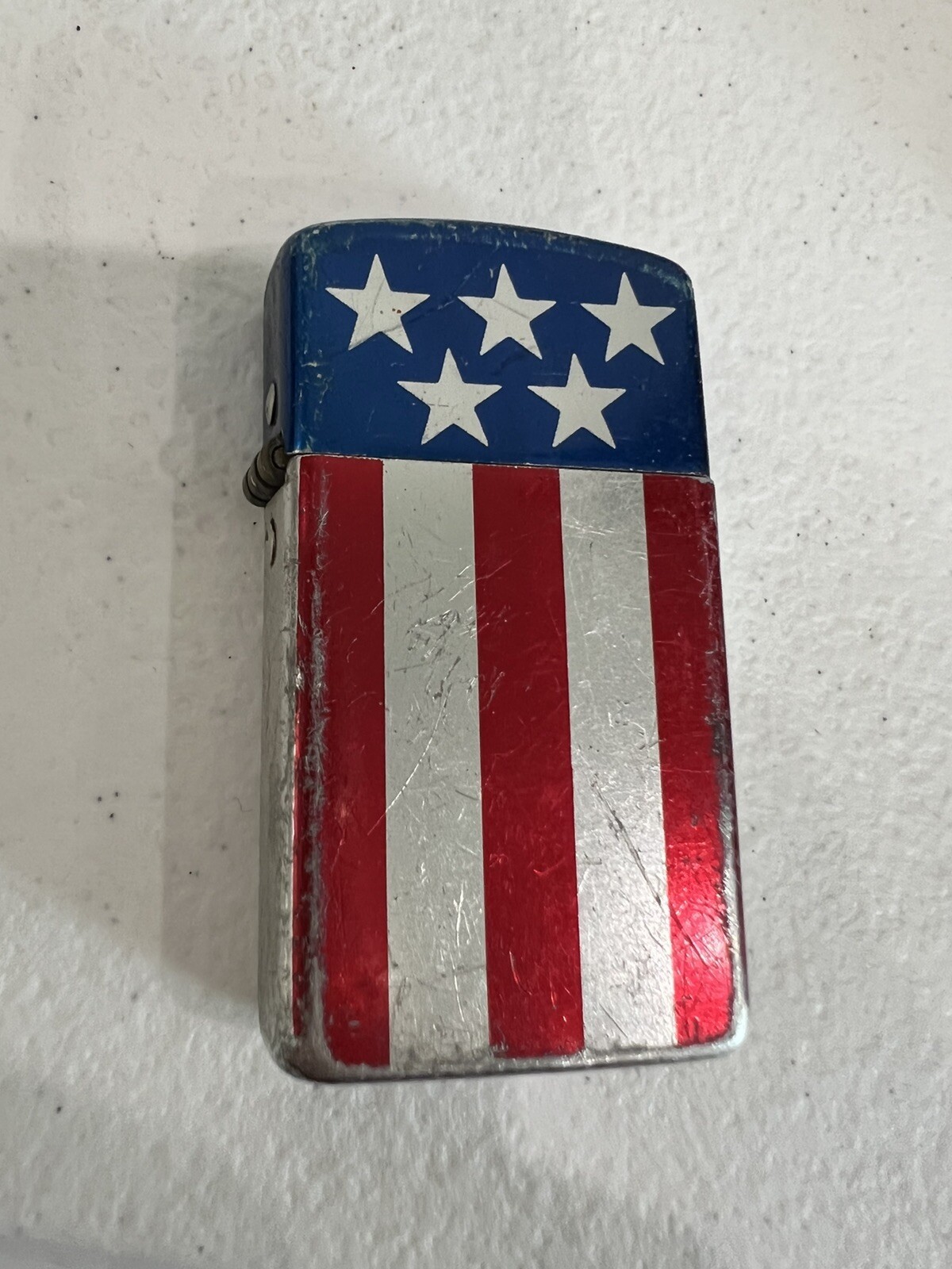 STORM  KING  Patriotic flag LIGHTER  VINTAGE  ORIGINAL  70's