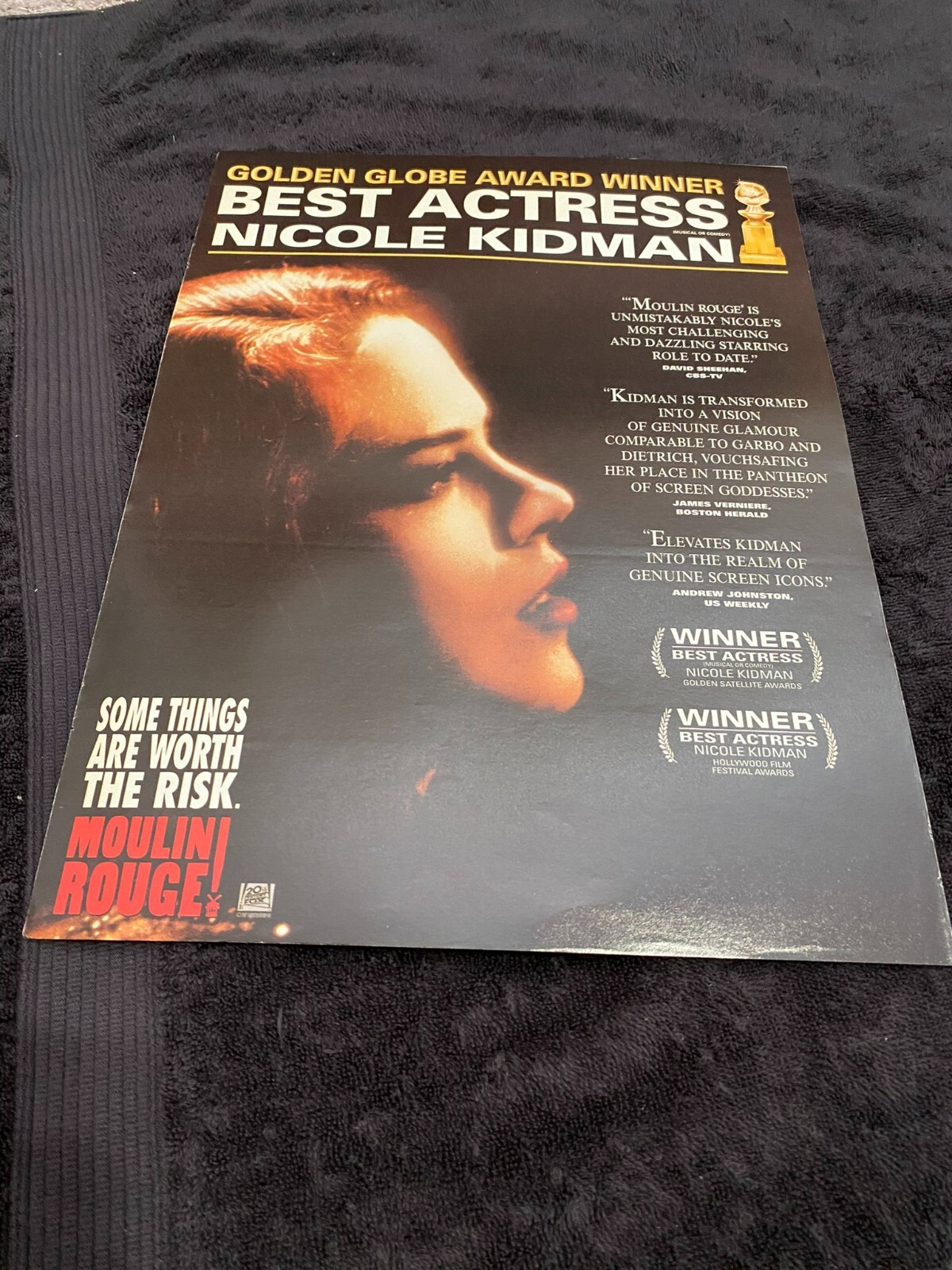 MOUIN ROUGE Oscar ad Nicole Kidman & LORD OF THE RINGS FELLOWSHIP OF THE RING