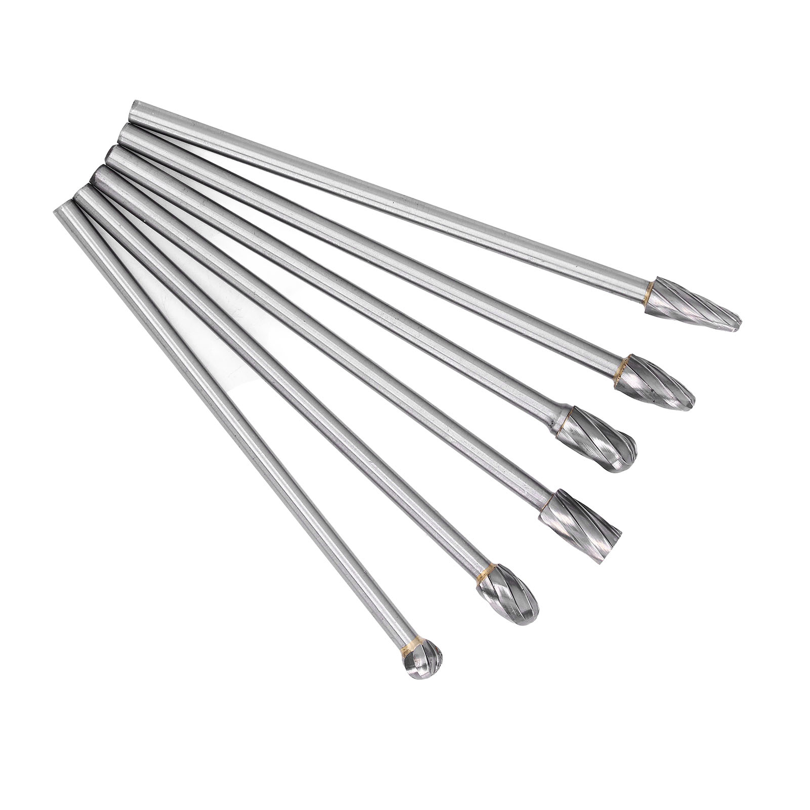 6pcs 85HRA Cylinder Head Porting Kit Tungsten Carbide Burr Die Grinder Bits